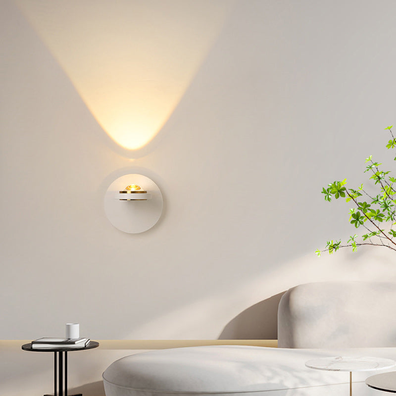 Modern Simplicity Round Iron Aluminum LED Wall Sconce Lamp