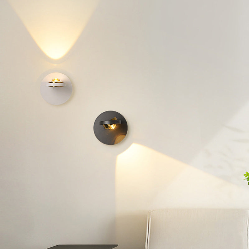 Modern Simplicity Round Iron Aluminum LED Wall Sconce Lamp