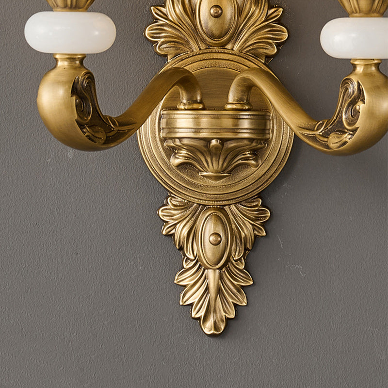 European Bud Copper Glass 1/2 Light Wall Sconce Lamp