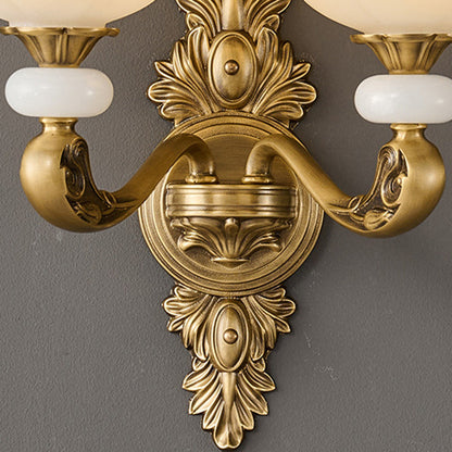 European Bud Copper Glass 1/2 Light Wall Sconce Lamp