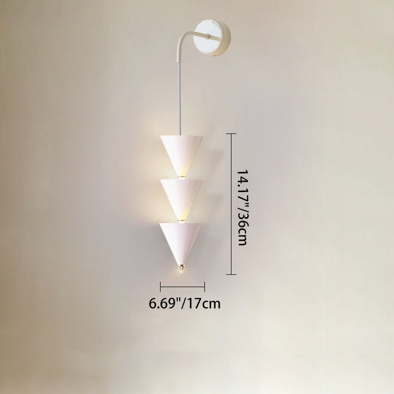 Creative Cone Iron Acrylic LED Wall Sconce Lamp