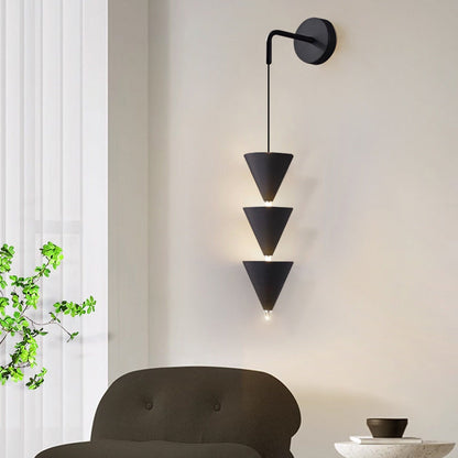 Creative Cone Iron Acrylic LED Wall Sconce Lamp