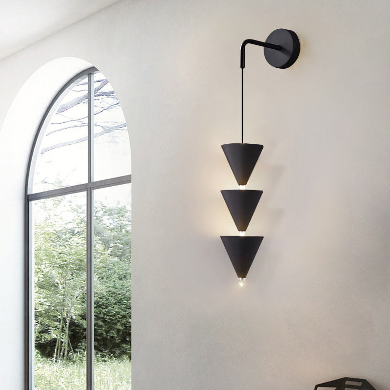 Creative Cone Iron Acrylic LED Wall Sconce Lamp