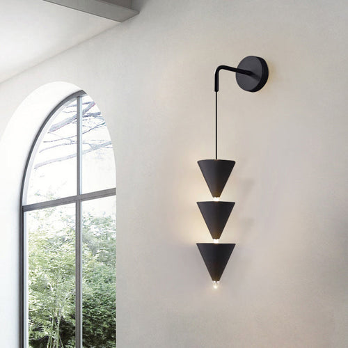 Creative Cone Iron Acrylic LED Wall Sconce Lamp