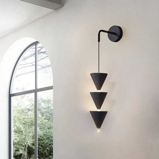 Creative Cone Iron Acrylic LED Wall Sconce Lamp