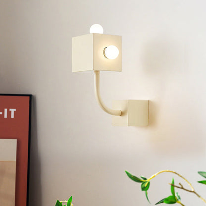 Traditional Vintage Cube Iron 3-Light Wall Sconce Lamp