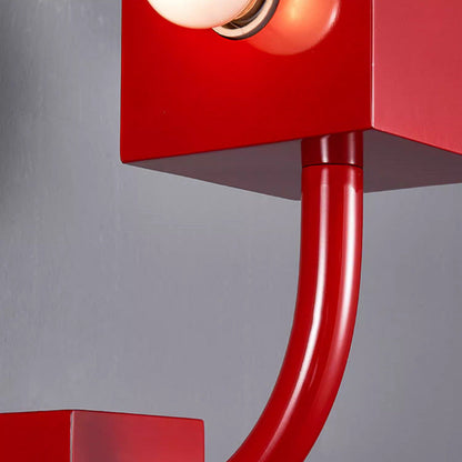 Traditional Vintage Cube Iron 3-Light Wall Sconce Lamp