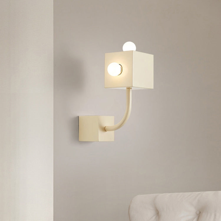 Traditional Vintage Cube Iron 3-Light Wall Sconce Lamp