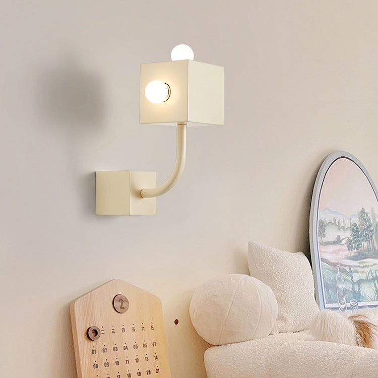Traditional Vintage Cube Iron 3-Light Wall Sconce Lamp