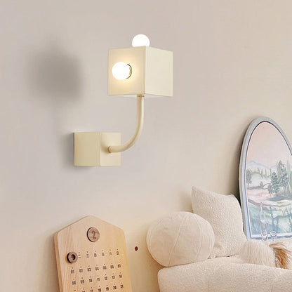 Traditional Vintage Cube Iron 3-Light Wall Sconce Lamp