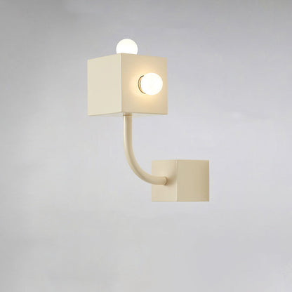 Traditional Vintage Cube Iron 3-Light Wall Sconce Lamp
