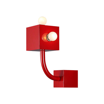 Traditional Vintage Cube Iron 3-Light Wall Sconce Lamp