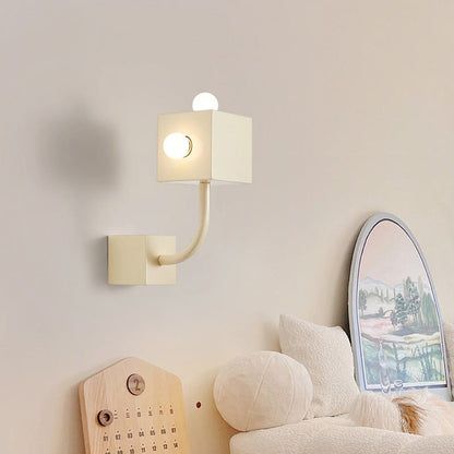 Traditional Vintage Cube Iron 3-Light Wall Sconce Lamp