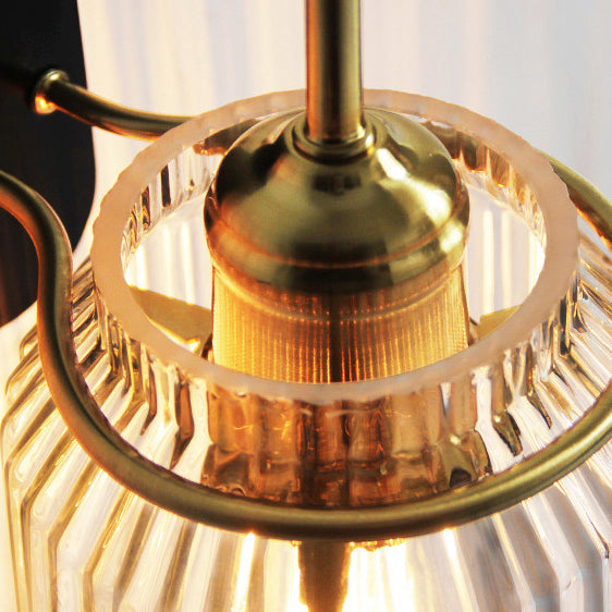 Modern Luxury Cylinder Iron Glass 1-Light Wall Sconce Lamp