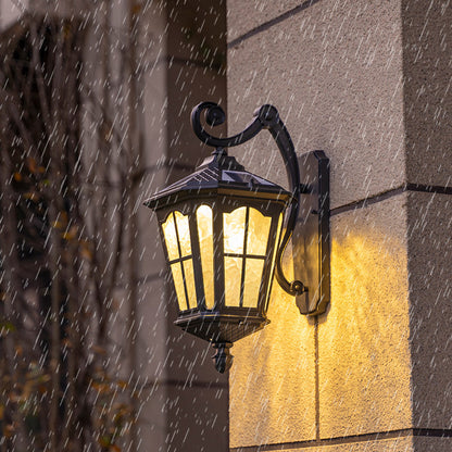 Lantern Waterproof Aluminum Glass 1-Light Wall Sconce Lamp