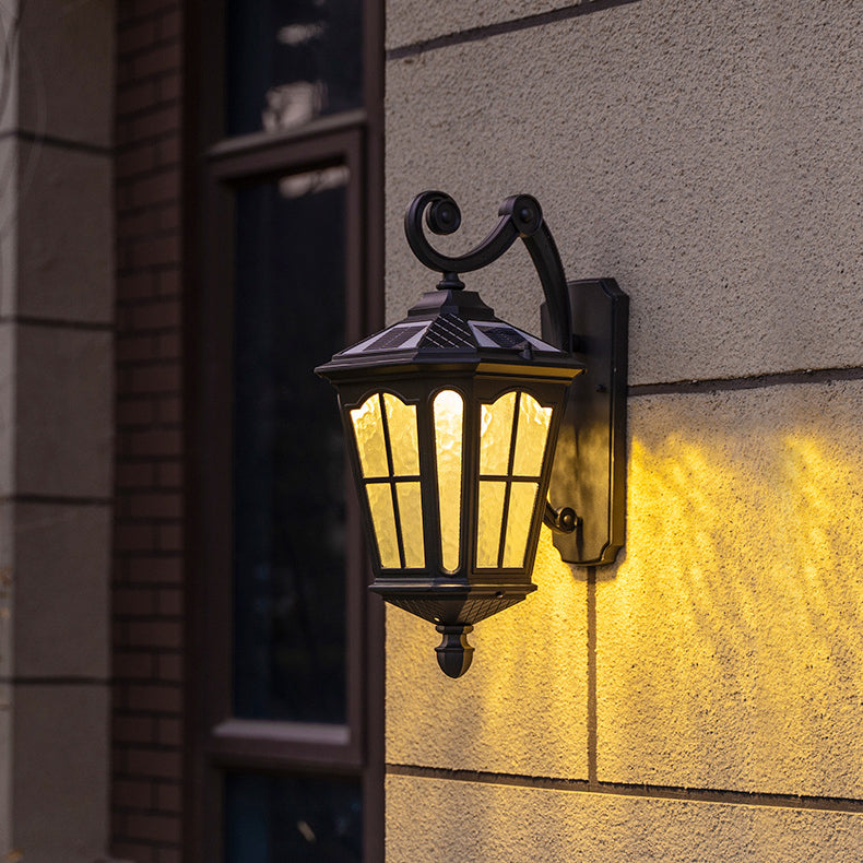 Lantern Waterproof Aluminum Glass 1-Light Wall Sconce Lamp
