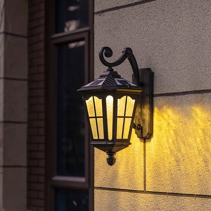 Lantern Waterproof Aluminum Glass 1-Light Wall Sconce Lamp