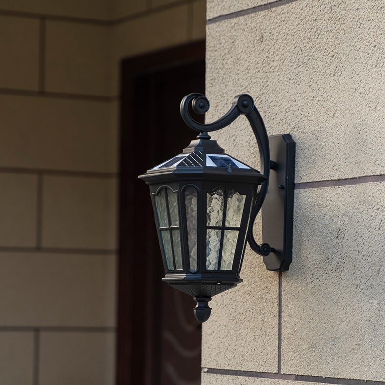 Lantern Waterproof Aluminum Glass 1-Light Wall Sconce Lamp