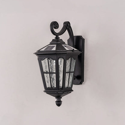Lantern Waterproof Aluminum Glass 1-Light Wall Sconce Lamp