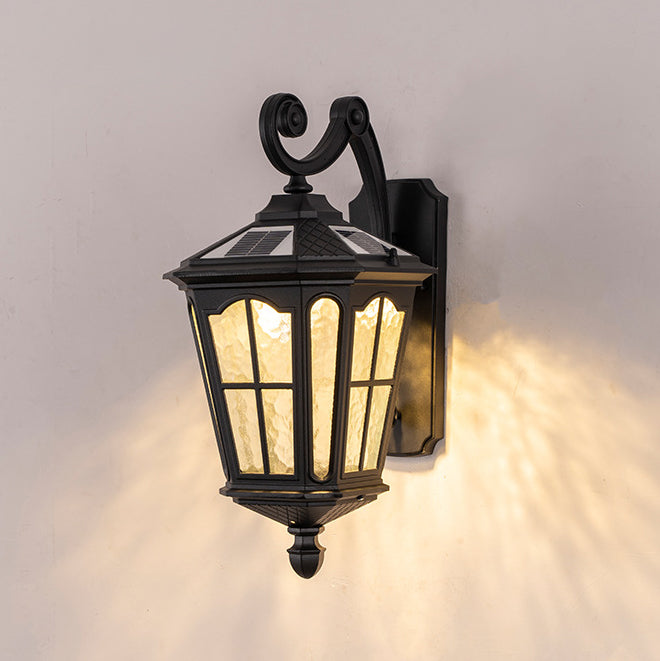 Lantern Waterproof Aluminum Glass 1-Light Wall Sconce Lamp