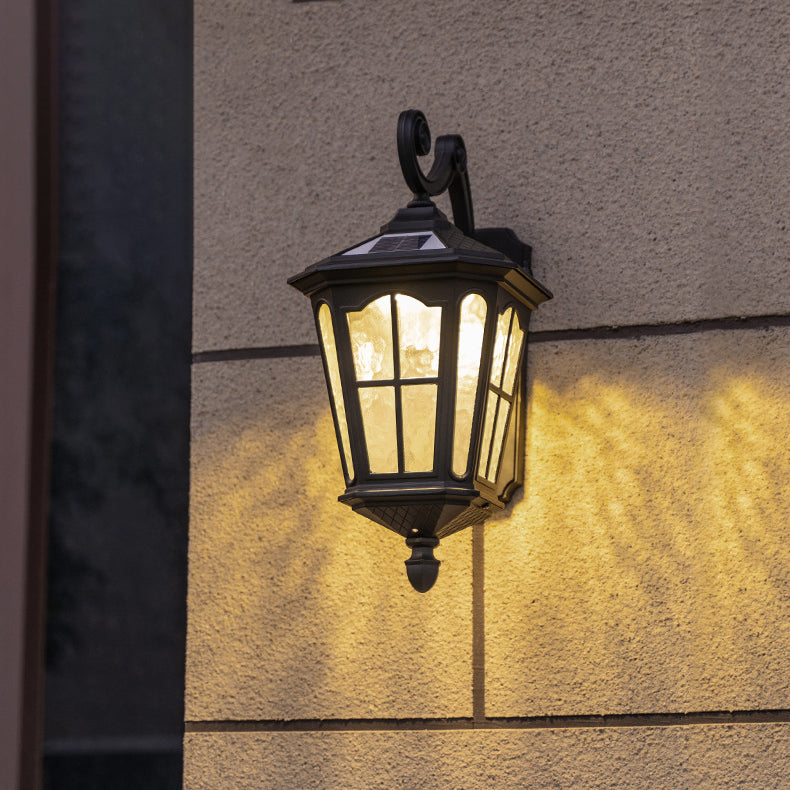 Lantern Waterproof Aluminum Glass 1-Light Wall Sconce Lamp