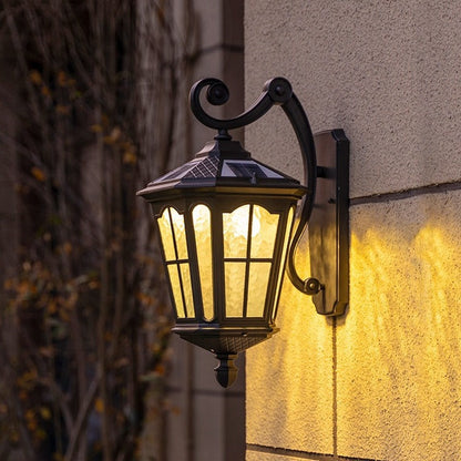 Lantern Waterproof Aluminum Glass 1-Light Wall Sconce Lamp