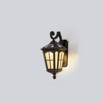 Lantern Waterproof Aluminum Glass 1-Light Wall Sconce Lamp