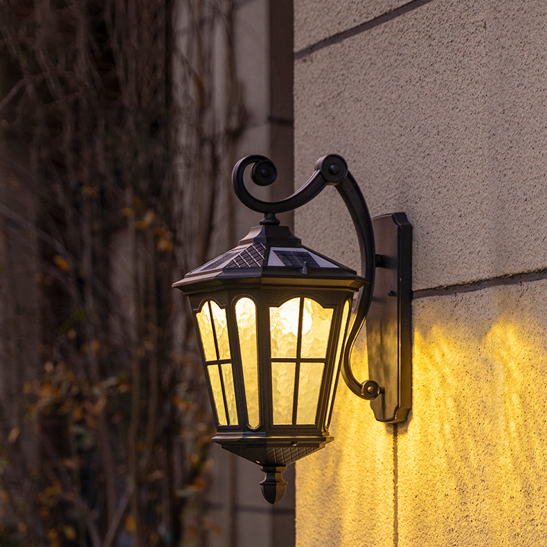 Lantern Waterproof Aluminum Glass 1-Light Wall Sconce Lamp