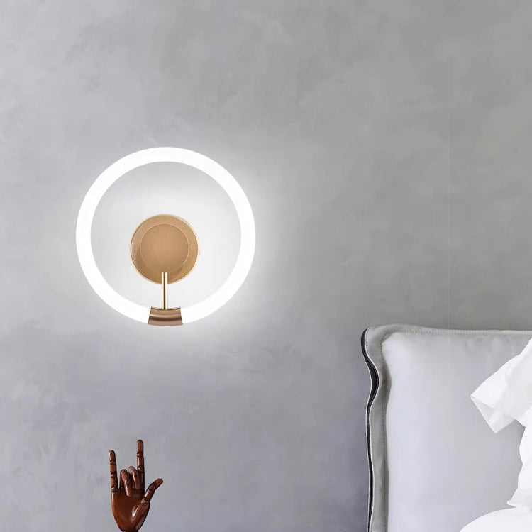 Contemporary Nordic Round Iron Acrylic LED Wall Sconce Lamp
