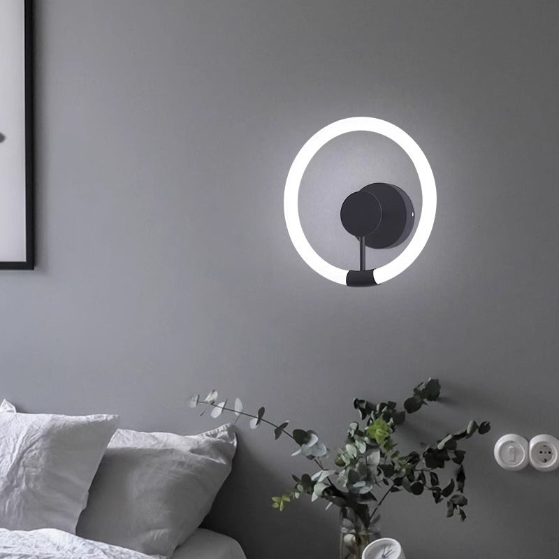 Contemporary Nordic Round Iron Acrylic LED Wall Sconce Lamp
