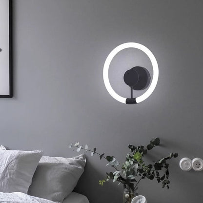 Contemporary Nordic Round Iron Acrylic LED Wall Sconce Lamp