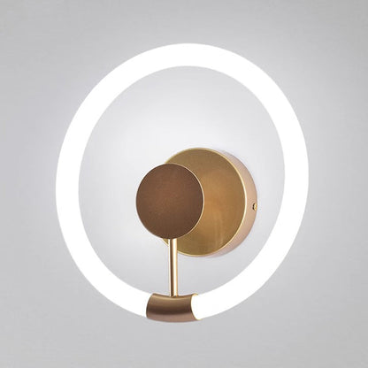 Contemporary Nordic Round Iron Acrylic LED Wall Sconce Lamp
