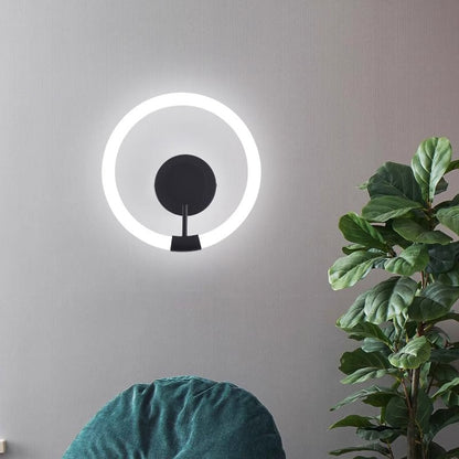 Contemporary Nordic Round Iron Acrylic LED Wall Sconce Lamp