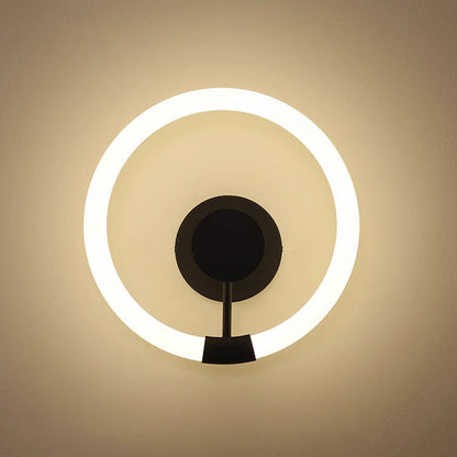 Contemporary Nordic Round Iron Acrylic LED Wall Sconce Lamp