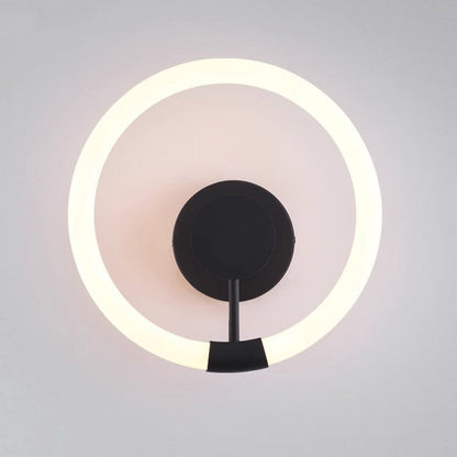 Contemporary Nordic Round Iron Acrylic LED Wall Sconce Lamp