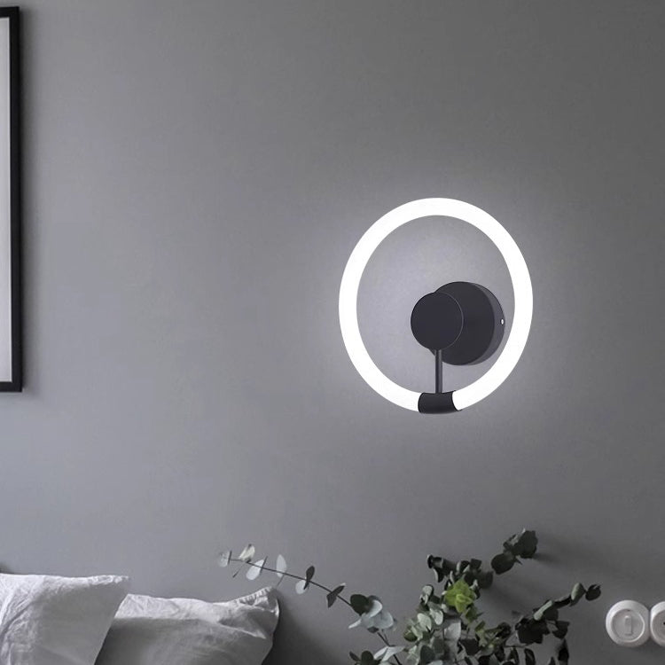 Contemporary Nordic Round Iron Acrylic LED Wall Sconce Lamp