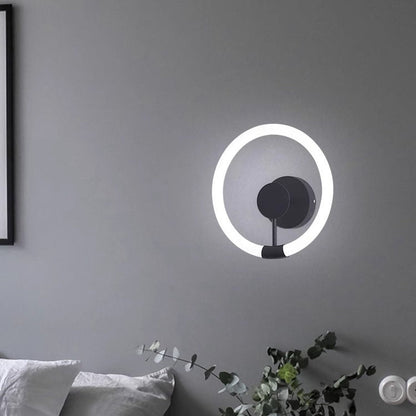 Contemporary Nordic Round Iron Acrylic LED Wall Sconce Lamp