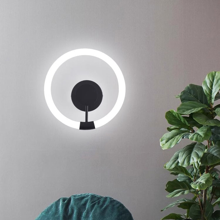 Contemporary Nordic Round Iron Acrylic LED Wall Sconce Lamp