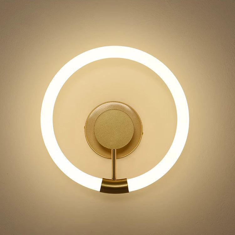 Contemporary Nordic Round Iron Acrylic LED Wall Sconce Lamp