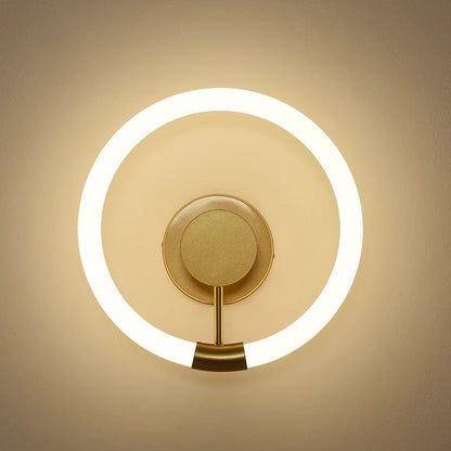 Contemporary Nordic Round Iron Acrylic LED Wall Sconce Lamp