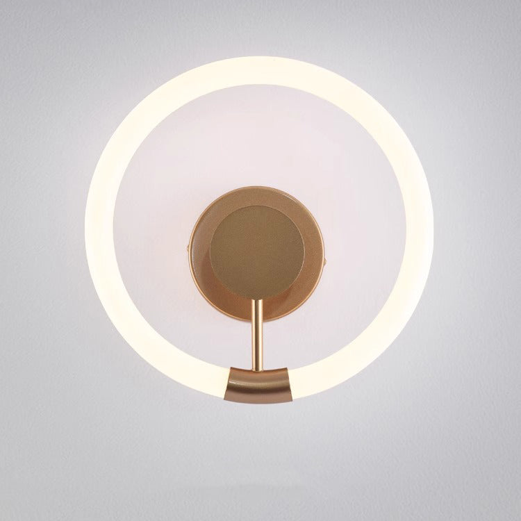Contemporary Nordic Round Iron Acrylic LED Wall Sconce Lamp