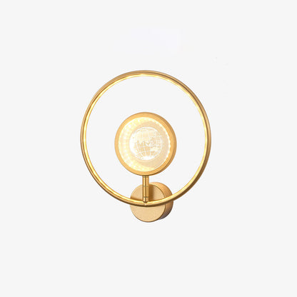 Modern Luxury Circle Crystal Iron LED Wall Sconce Lamp
