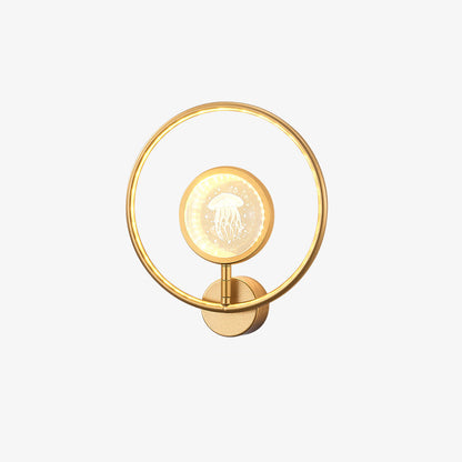 Modern Luxury Circle Crystal Iron LED Wall Sconce Lamp
