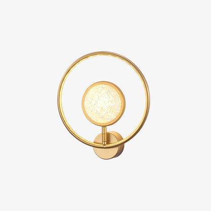 Modern Luxury Circle Crystal Iron LED Wall Sconce Lamp