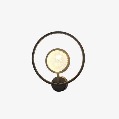 Modern Luxury Circle Crystal Iron LED Wall Sconce Lamp