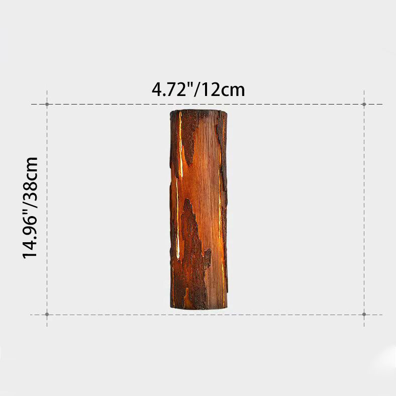 Traditional Vintage Rectangular Resin LED Wall Sconce Lamp