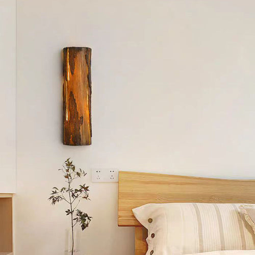 Traditional Vintage Rectangular Resin LED Wall Sconce Lamp