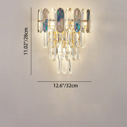 Trapezoid Crystal Aluminum 3/5/8 Light Wall Sconce Lamp