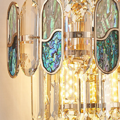 Trapezoid Crystal Aluminum 3/5/8 Light Wall Sconce Lamp