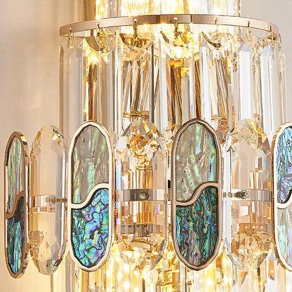 Trapezoid Crystal Aluminum 3/5/8 Light Wall Sconce Lamp